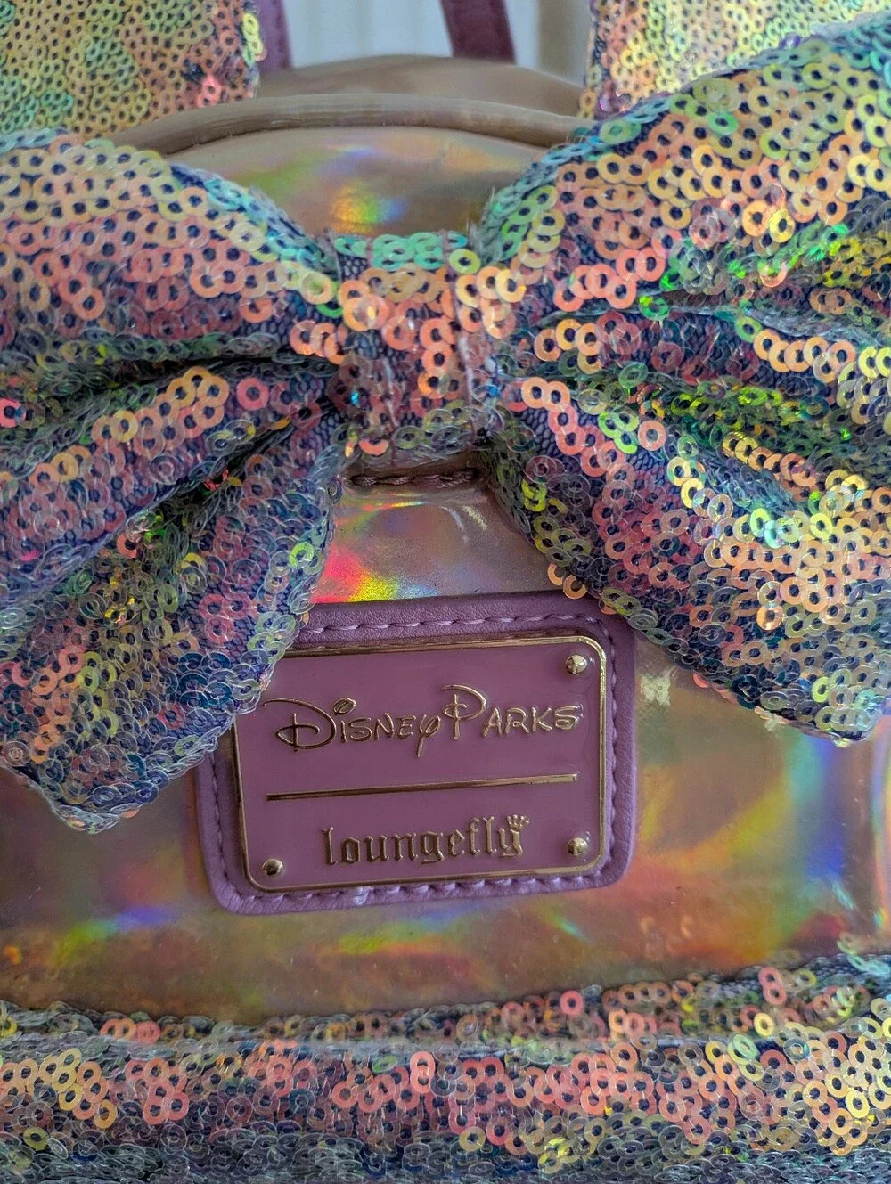 Disney Park Loungefly 50th Anniversary Minnie Mouse Earidescent
